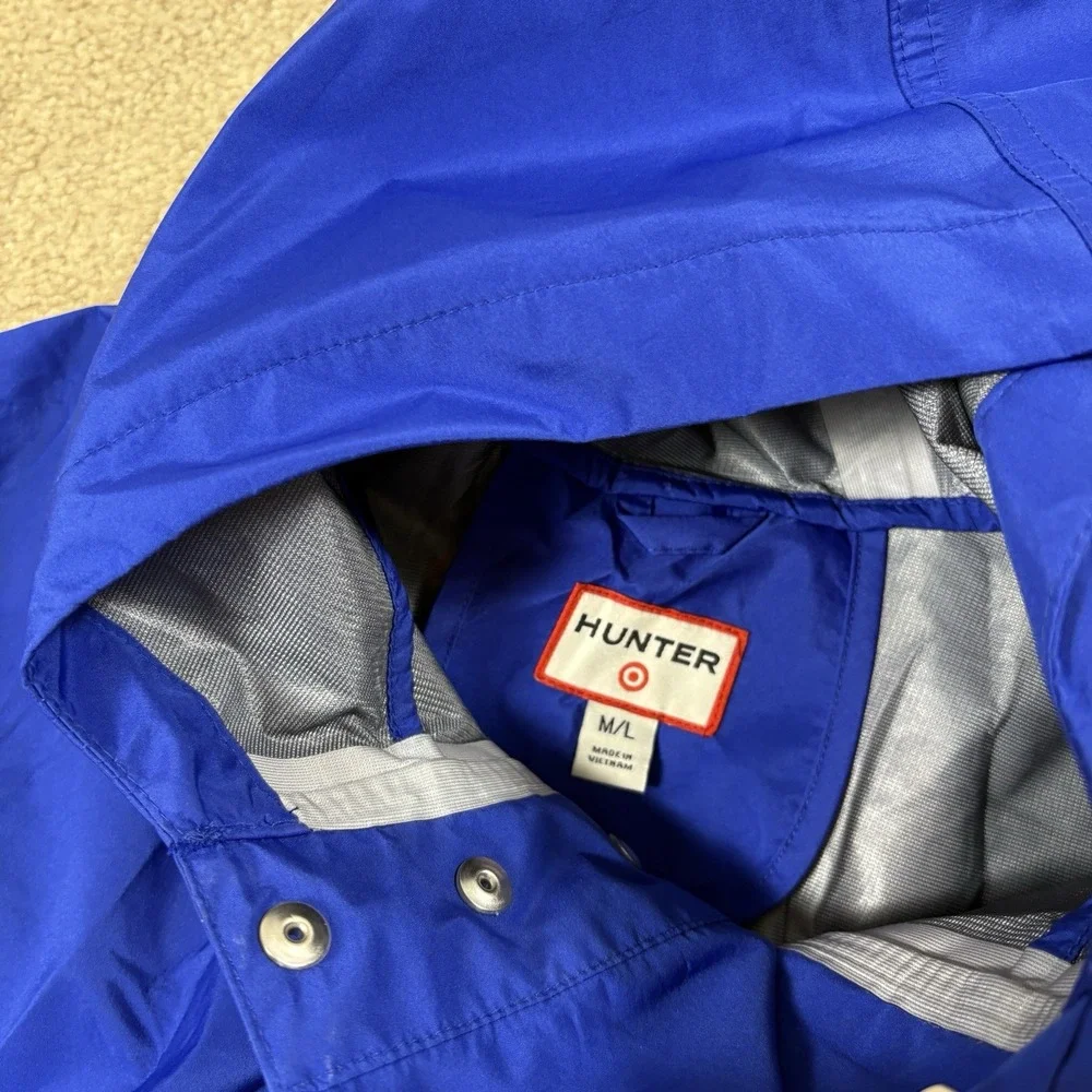 Hunter for Target Rain Poncho Blue Kids Youth M/L Waterproof Packable